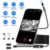 Fresh Fab Finds Endoscope Camera 1920P HD IP67 Waterproof Inspection Borescope Tool with Light and 8+1 Dual Lens 16.4ft Semi-Rigid Snake Cable Steples