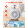 Sound Machine, 20 Soothing Sleep Sounds, 4-in-1 Hangable White Noise Sound Machine with Auto-Off Timer, Soft Ring Light