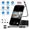 Fresh Fab Finds Endoscope Camera 1920P HD IP67 Waterproof Inspection Borescope Tool with Light and 8+1 Dual Lens 16.4ft Semi-Rigid Snake Cable Steples