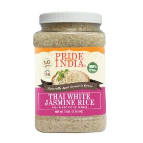 Thai Hom Mali White Jasmine Rice (size: 3 LB)