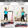 FYC 2 in 1 Under Desk Treadmill - 2.5 HP Folding Treadmill for Home;  Installation-Free Foldable Treadmill Compact Electric Running Machine;  Remote C